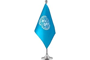 GentleGirl.USA United Nations Table Flag Stick Mini UN International Office Table Flag...