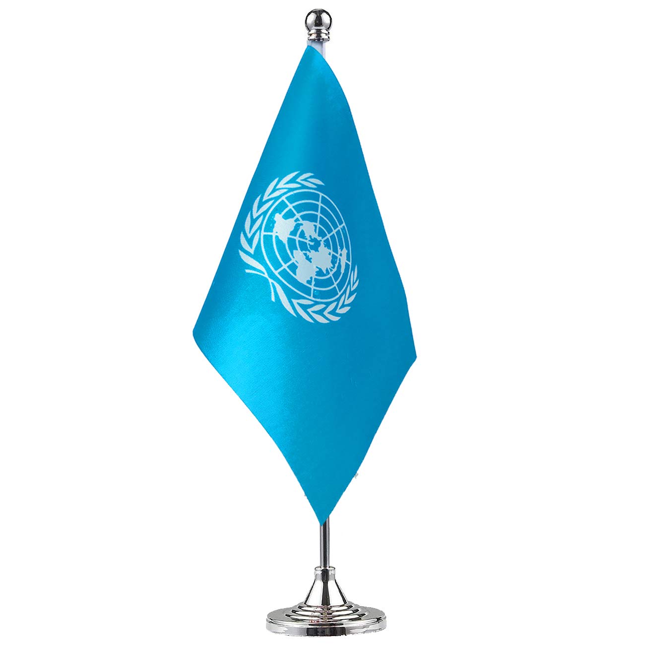 GentleGirl.USA UN International Table Flag, stick Small Mini United Nations Flag Office Table Flag on Stand with Stand Base, International Festival,home desk decoration