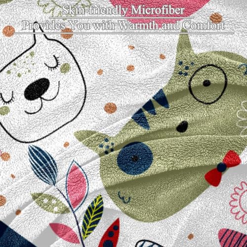 Couverture polaire chats colorés 150x200 cm jeté de canapé microfibre