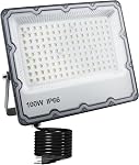 150W LED Lumière de déluge, lumières de sécurité 6500K 15000LM Illumination, IP66 Projets d'éclairage blanc extérieur étanches pour terrain de bille, parking, chemin de fer, triage, cabine (1 Boîte)