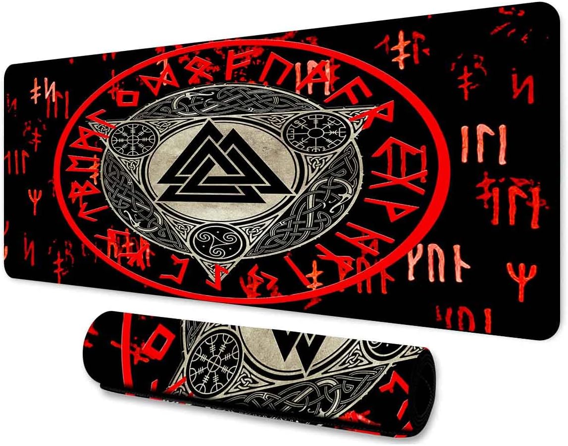 Mysterious Viking Large Mousepad Anti-Slip Game Mousepad 31.5x11.8 Inches