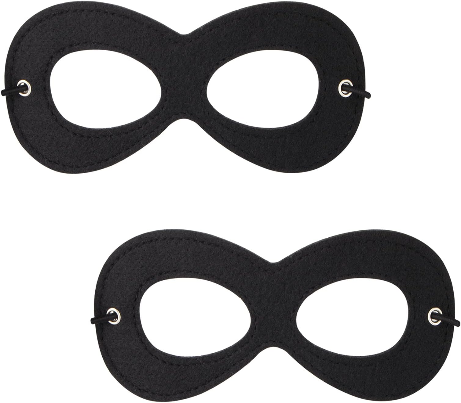 Superhero Mask, Black Felt Eye Mask, Halloween Dress Up, Adjustable Eyemask w/Elastic Rope