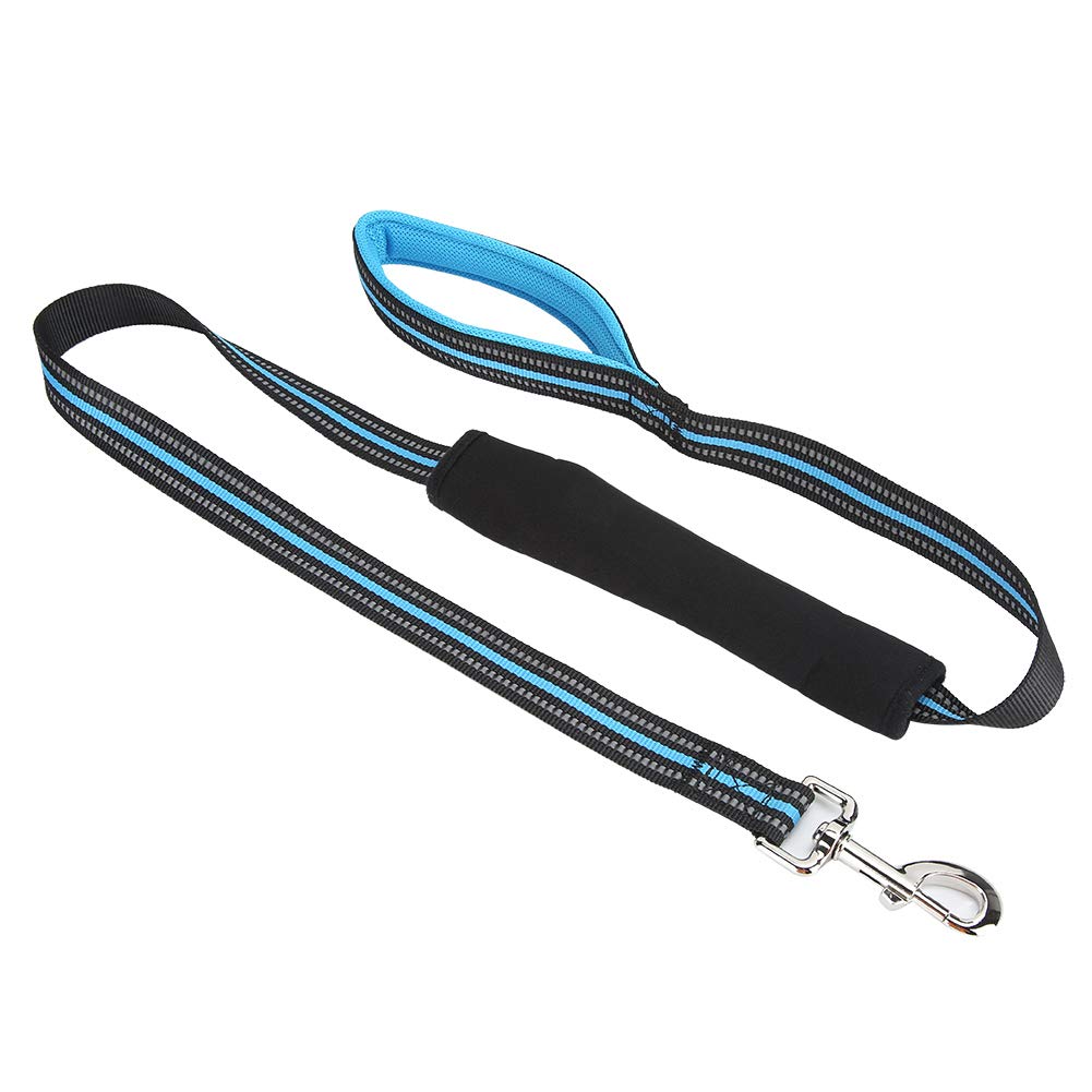 BATLAM Corda per trazione per Animali Domestici Nylon Durevole Confortevole Pet Riflettente Tirante Trazione Guinzaglio Corda Cintura di Sicurezza per Auto per Cani Blu M