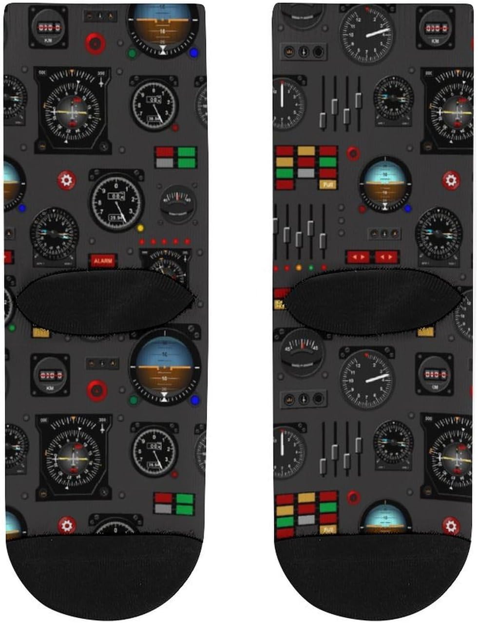 Airplane Instrument Panel Knee High Socks Athletic Long Stockings Sport Casual Crew Tube Sock Boot