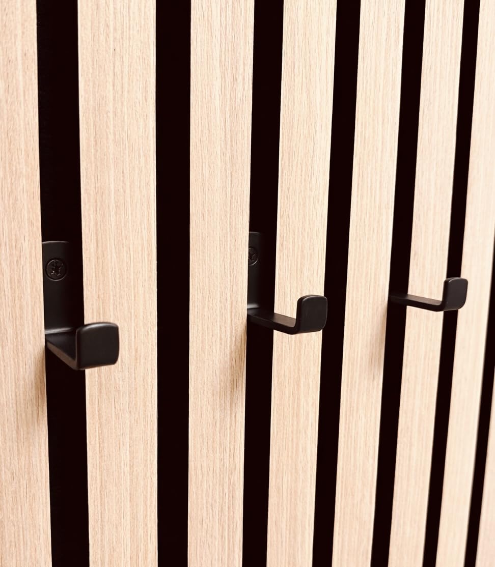 Vleugel Acoustic Panel Coat Hooks - Pack of 4 - Metal - Screw Mounted - Various Widths (10mm)