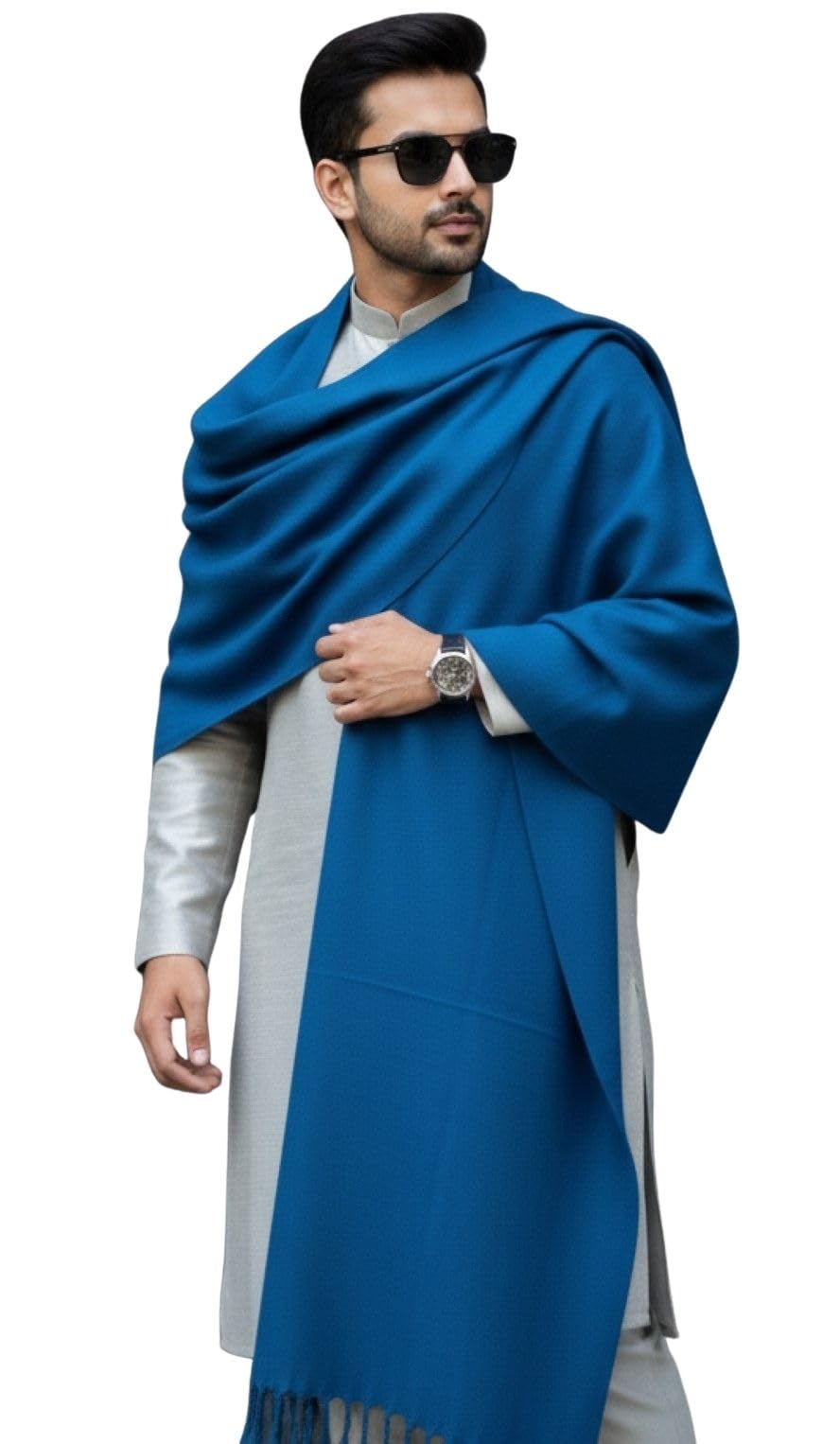 sudako Men Solid Acrylic Winter Shawl | Soft & Warm Casual Wear Shawl for Men-picture-11