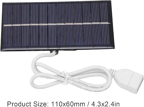 Miniatura 9 de plplaaobo Panel de cargador solar, cargador solar portátil de 1 W 6 V, puerto USB, panel solar compacto con doble célula solar para teléfono móvil,