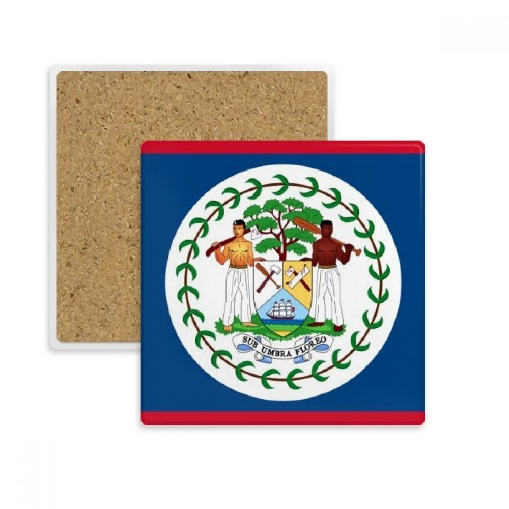 Dessous de verre drapeau Belize absorbant en pierre pour tasse et mug