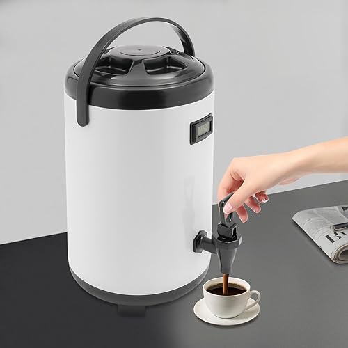 Miniatura 3 de Dispensador de bebidas calientes, 10 l2.64 galones, dispensador de bebidas aislado, dispensador térmico de bebidas frías y calientes con espita y