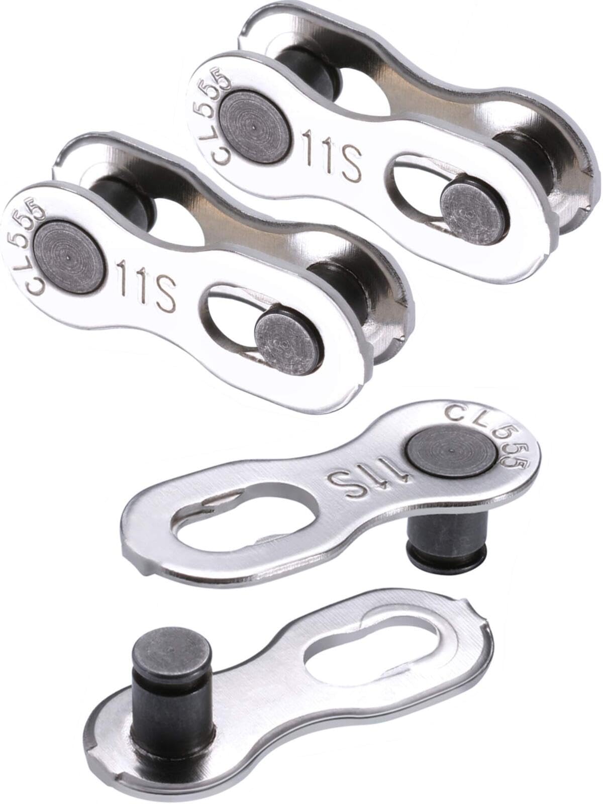 3 Pairs Bicycle Missing Link 11 Speed Chain Reusable Silver Steel Bike Chain Link
