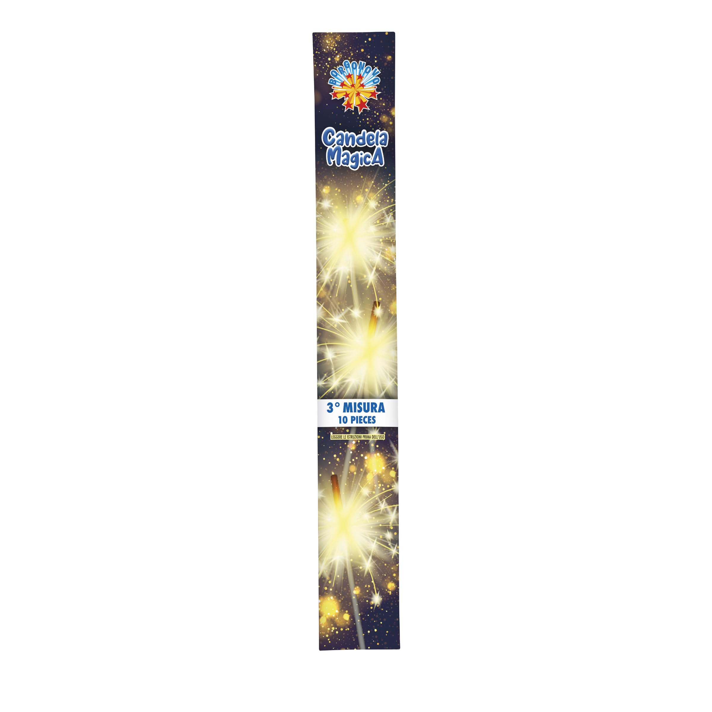 Borgonovo Candeline Scintille bastoncino luminoso pirotecnico stelline 30 cm, Categoria F1 [ tot 250 pezzi ] (3 misura)