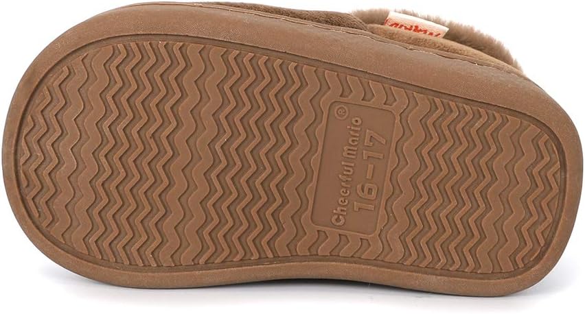 ESTAMICO Girls Cute Cartoon Slippers with Memory Foam Kids Plush Warm Winter House Shoes - Image 5