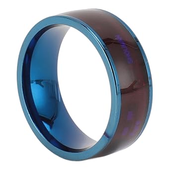 Asixxsix Smart NFC Ring, Steel Material, for Door Locks, File Transfer, NFC Devices, Ideal Gift for Men, All Round Sensing Technology Wearable Smart Ring for Mobile Phones 9