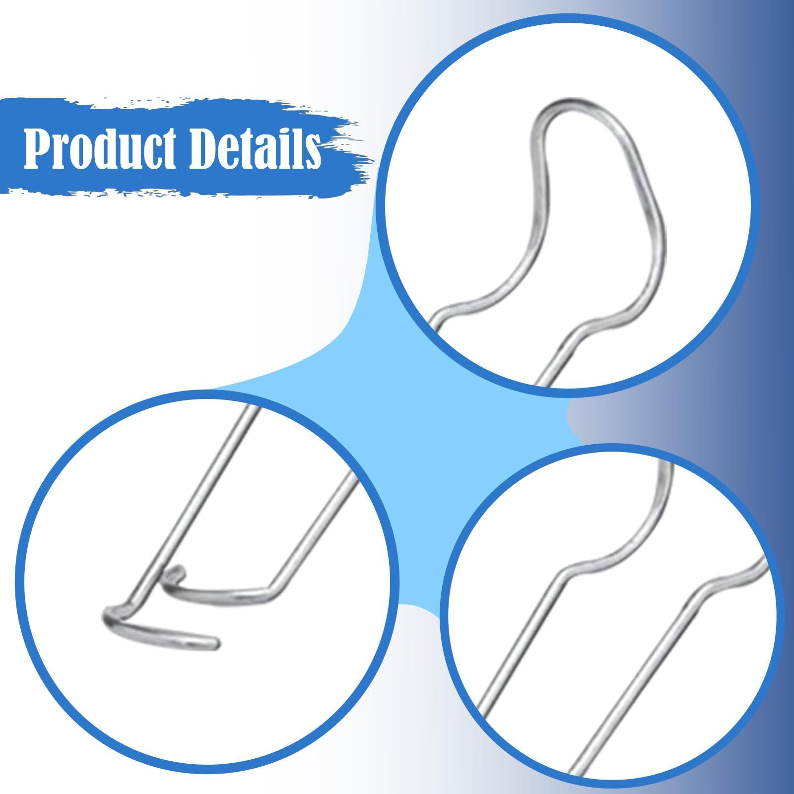 50 Pezzi Clip per Filo Traliccio Piante Collegamento Gabbia Sostegno Rampicanti Fissaggio Tubo Acciaio Zincato Pratiche Adatte a Serra Orto Giardino P, per Tubo da 3.2 Cm X