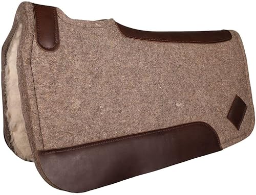 Almohadilla de lana merino con parte inferior de lana  Mejora la comodidad del caballo  Lana merino para controlar la humedad  Línea superior