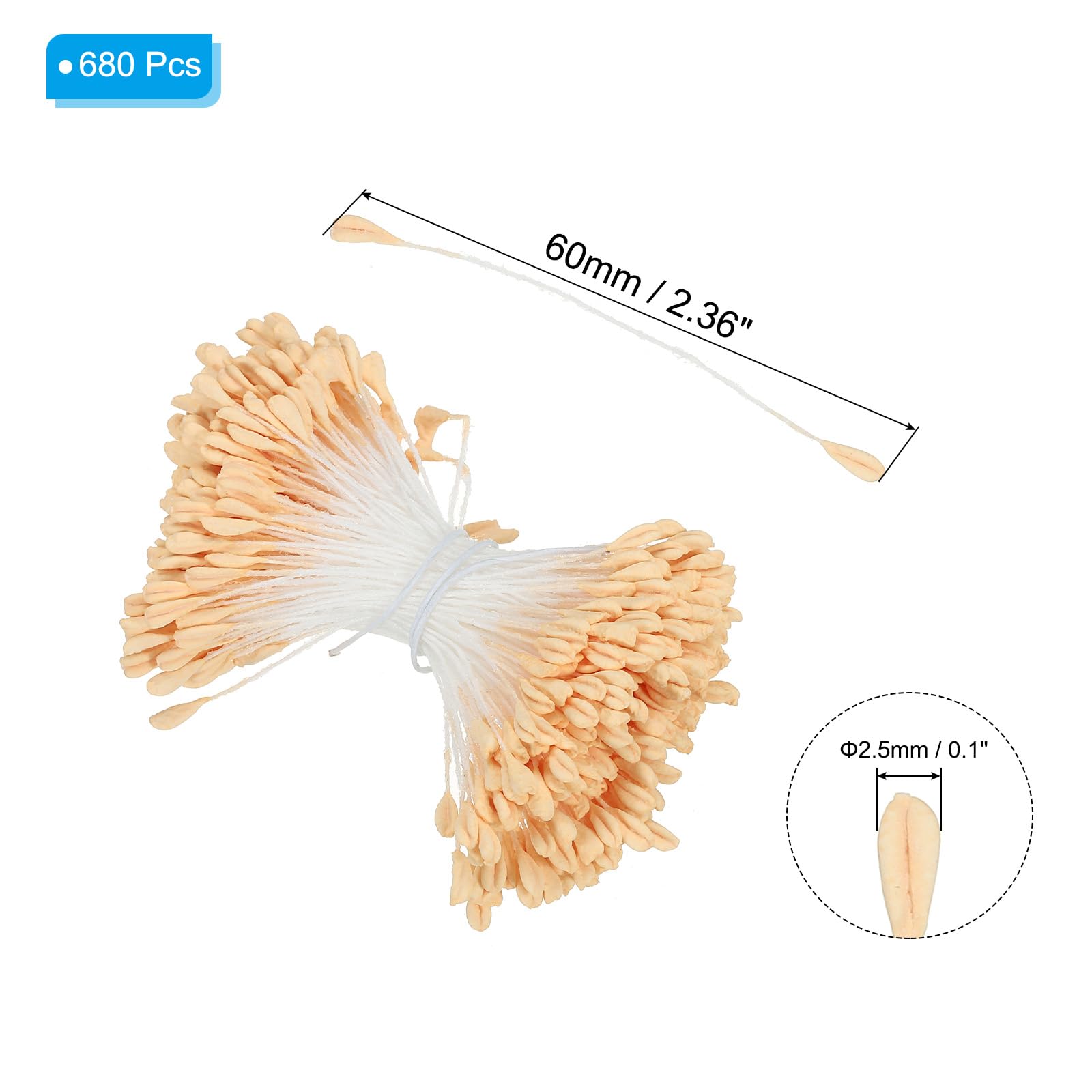 PATIKIL 2.5mm Double Heads Flower Stamen - Image 2