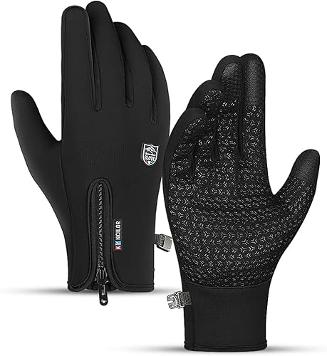 Guantes térmicos de invierno para hombres y mujeres, impermeables, resistentes al viento y antideslizantes, guantes cálidos para pantalla táctil
