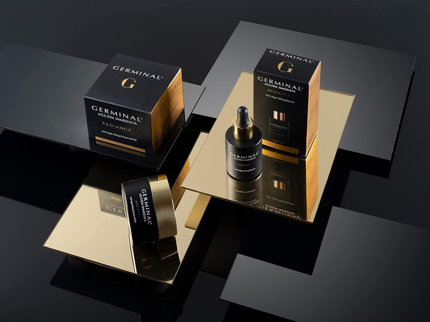 Pack Radiance Sérum Facial + Contorno de Ojos – Tratamiento Iluminador Antiedad para Rostro y Ojos – Reduce Ojeras, Bolsas y Signos de Fatiga – Piel Radiante y Uniforme