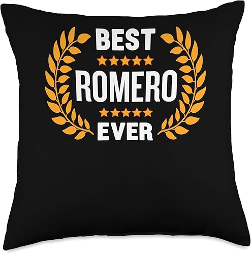 Romero Cool Personalised Name Desing Best Ever with Five Stars Name Romero Throw Pillow, 18x18, Multicolor