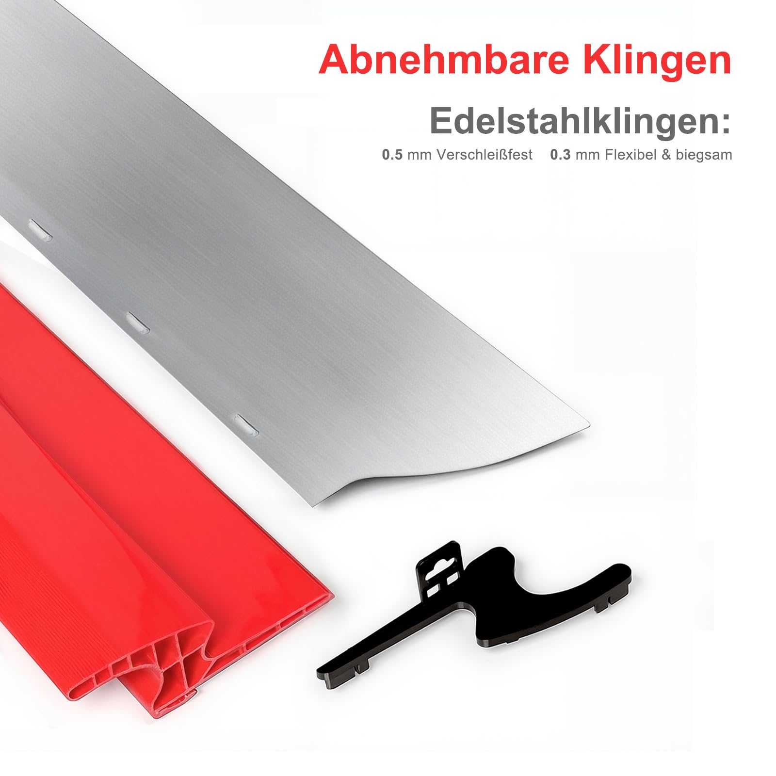 [10 PCS] Flächenspachtel Set Profi, 80 cm / 60 cm / 40 cm / 25 cm, Spachtel Set Werkzeug mit 0,3 & 0,5 mm Edelstahlklingen und 1,2 m Teleskopstange für Trockenbaubearbeitung Gipskartonplatten