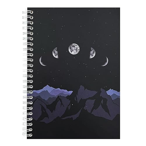 KPOONI Reusable Sticker Book collecting Album with 37 Sheets Release Paper for Adults Collection Storage A5 Size Cute Keeper Holder (Moon)