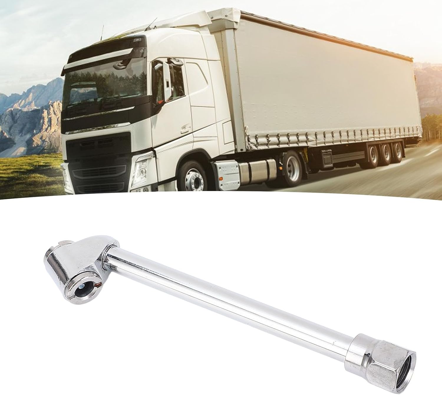 Dual Head Pneumatic Chuck 1/4 Inch FNPT | 300 PSI Leak - Guarded Tire Inflator | Quick Connect for Truck/RV/Bus | Zinc Alloy Metal Construction