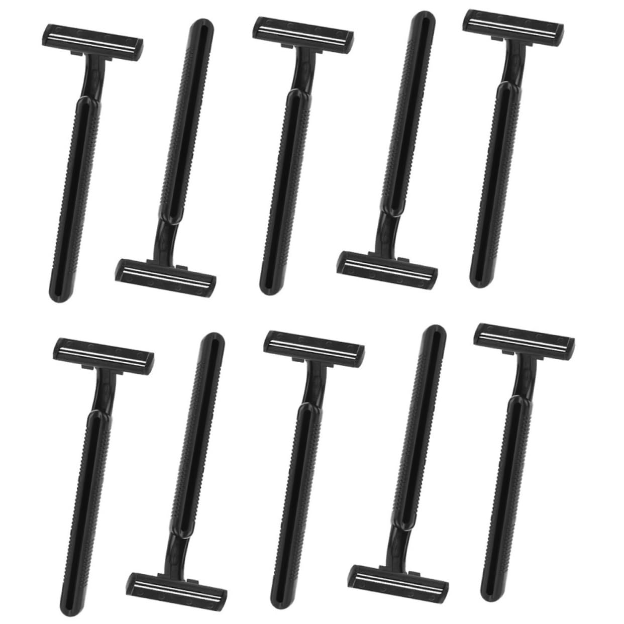 BIUDECO 10pcs Girl Hair Remover Disposable Razor Multi-use Body Shaver for Women Painless Comfortable Hair Trimmer Armpit Shaver Black