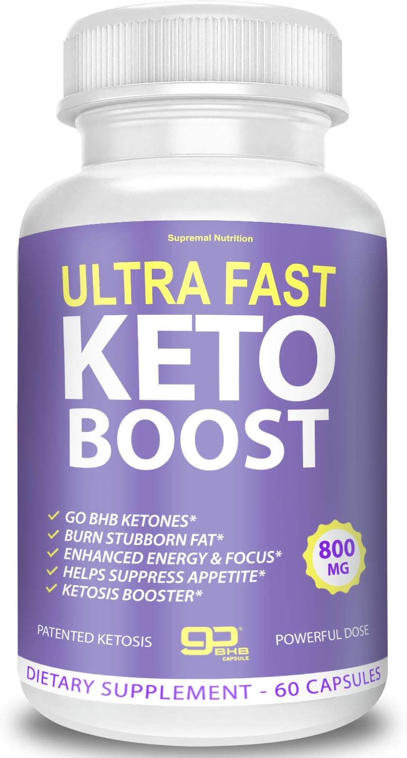 Supremal Nutrition Ultra Fast Keto Boost - Go BHB Ketones - Enhanced Energy & Focus - Suppress Appetite - Ketosis Booster