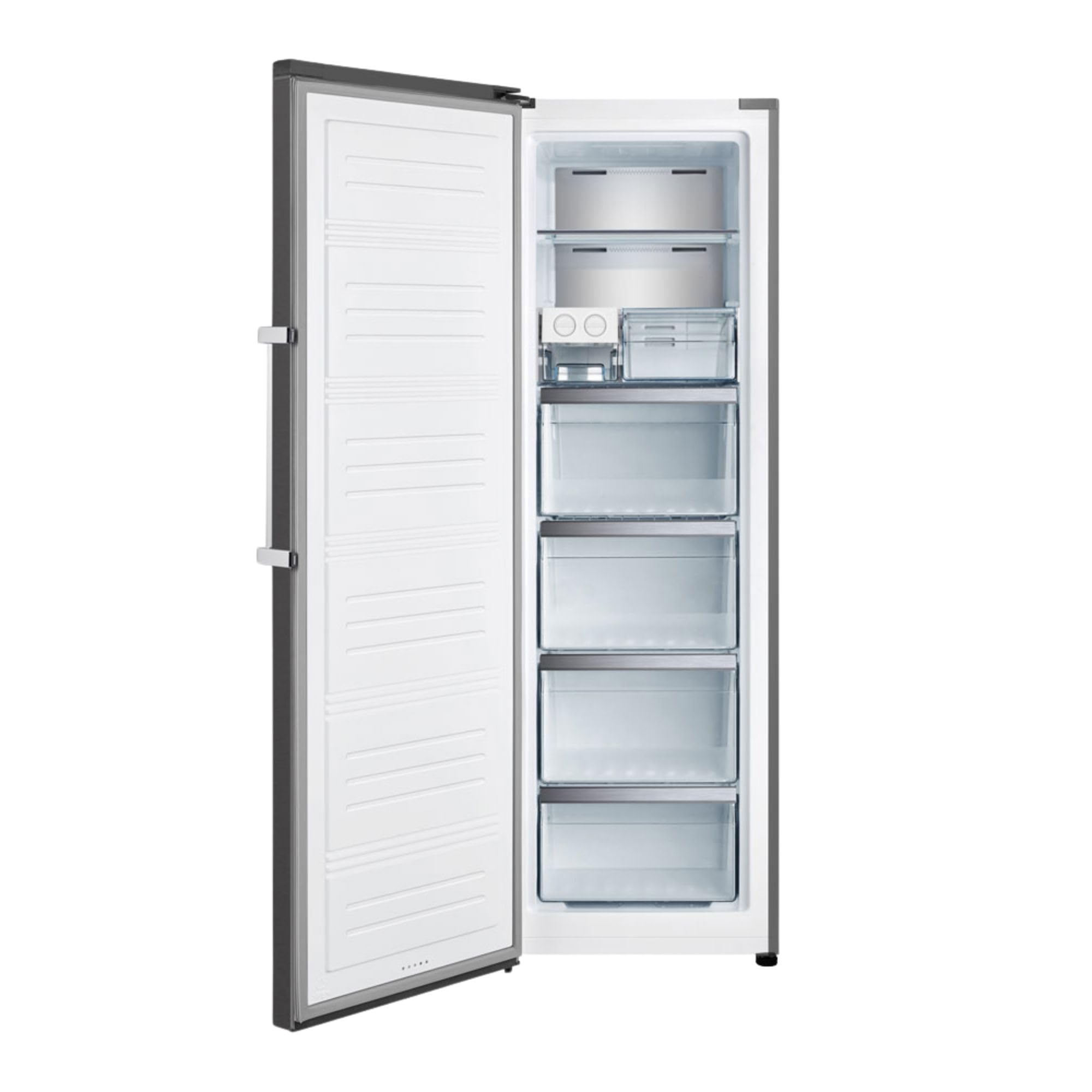 Teknix TH60TNFBIX Tall Freestanding Freezer - Upright with 274 Litre Capacity - No Frost - Suitable for Outbuildings - Metal Tech Cooling - Black Stainless Steel, 185.5H x 65.1D x 59.5W (cm) — view 2