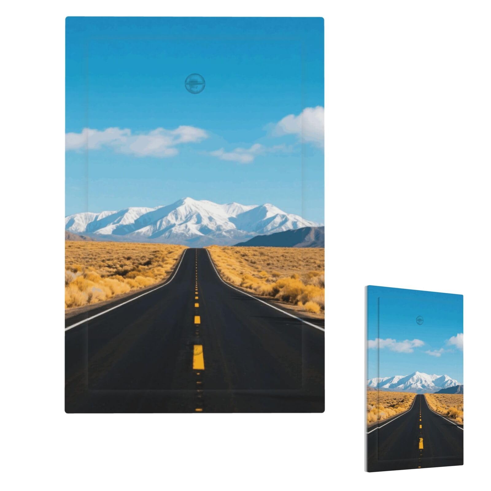 Fekiloot Single Blank Freeway Highway Road In The Desert Wall Plate Cover Modern Decorative 1 Gang Light Switch Cover Unbreakable Receptacle Outlet Covers For Living Room Bedroom Home Decor