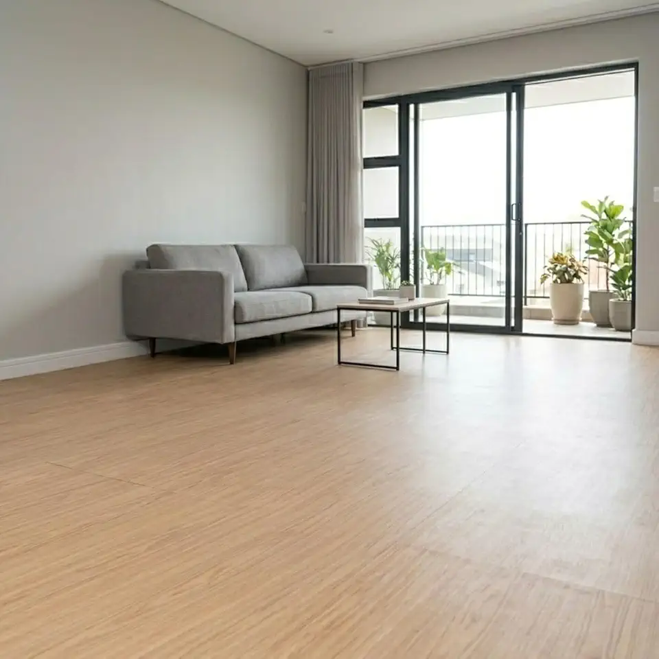 Piso Bisbel Vinílico Manta Rolo Autocolante Bege 300x60 Lavável Madeira (1)