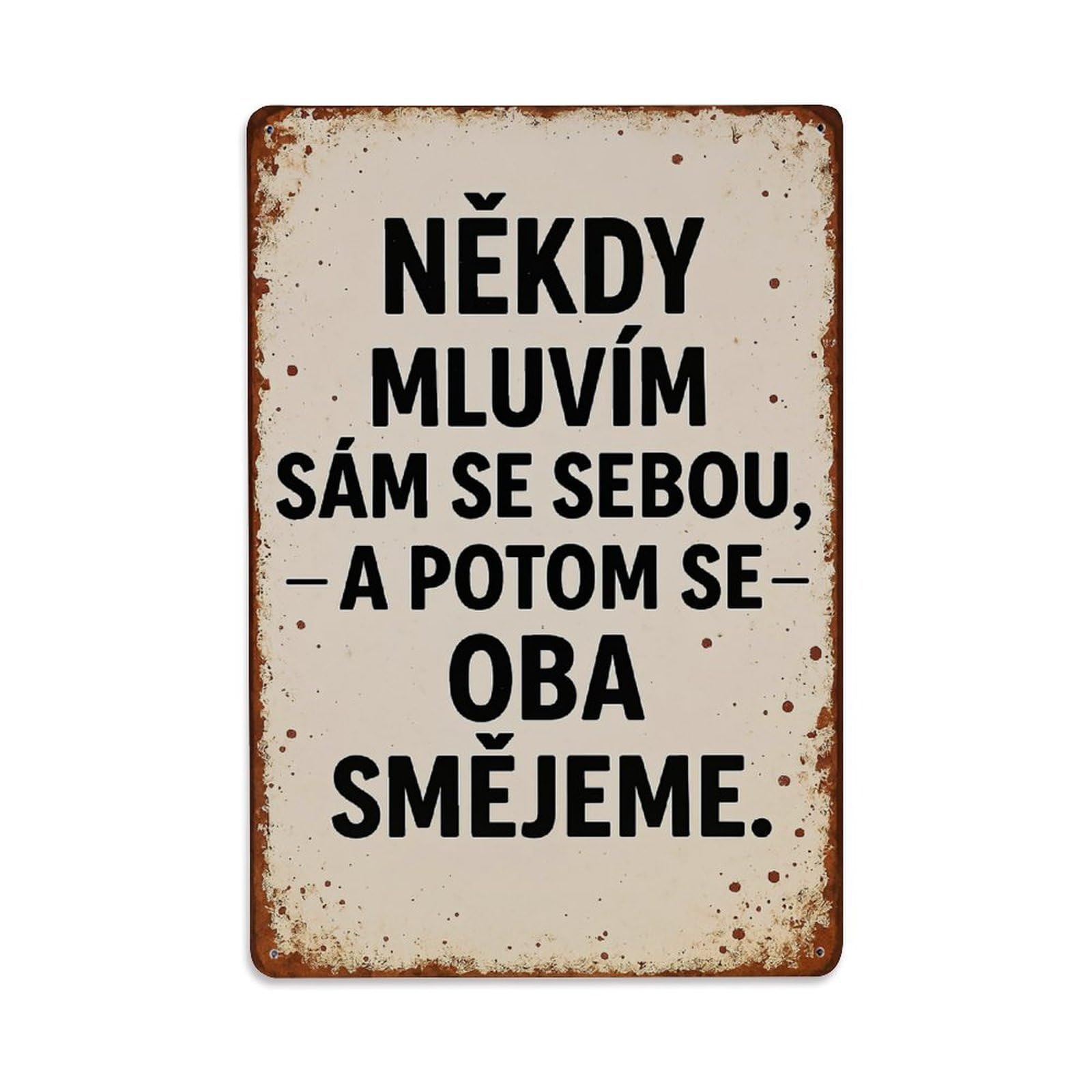 Jdfenggu Vintage Czech Humor Quote Sign Retro Metal Tin Sign, Metal Poster For Bar, Home, Man Cave, Kitchen, Laundry Room Art Decor 8X12 Inch