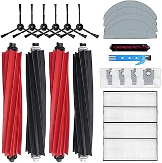 Accessories for Roborock S8 Pro Ultra Robot Vacuum Cleaner Replacement Parts 22 Packs 2 sets of Main Brushes & 4 Filters & 6 Side Brushes & 4 Mop Cloths & 4 Dust Bags