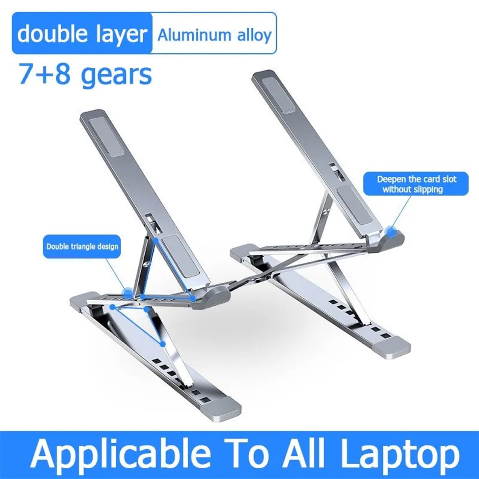 Supporto per Laptop Supporto per Computer, Supporto for Laptop Supporto for Laptop Pieghevole Regolabile in Alluminio Computer Pc
