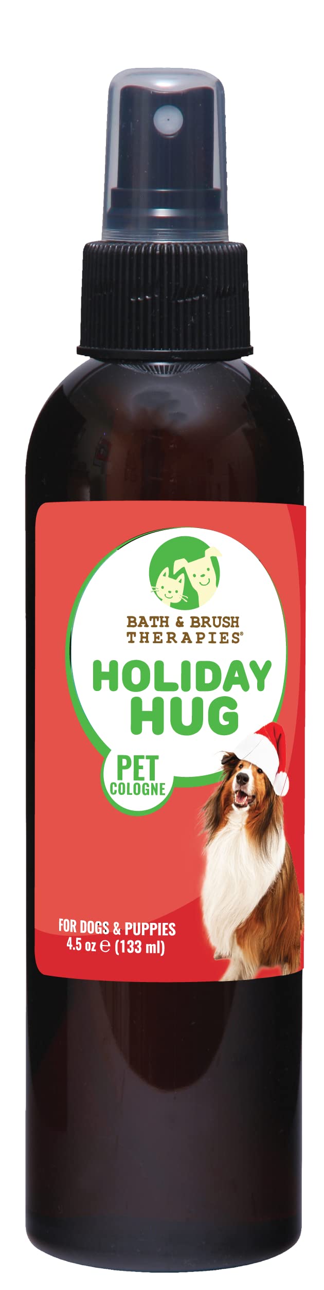 Showseason Animal Products Bath & Brush Therapies Holiday Hug Pet Cologne 4.5 oz | Cruelty-Free | Odor Eliminator | Biodegradable and Non-Toxic | Made