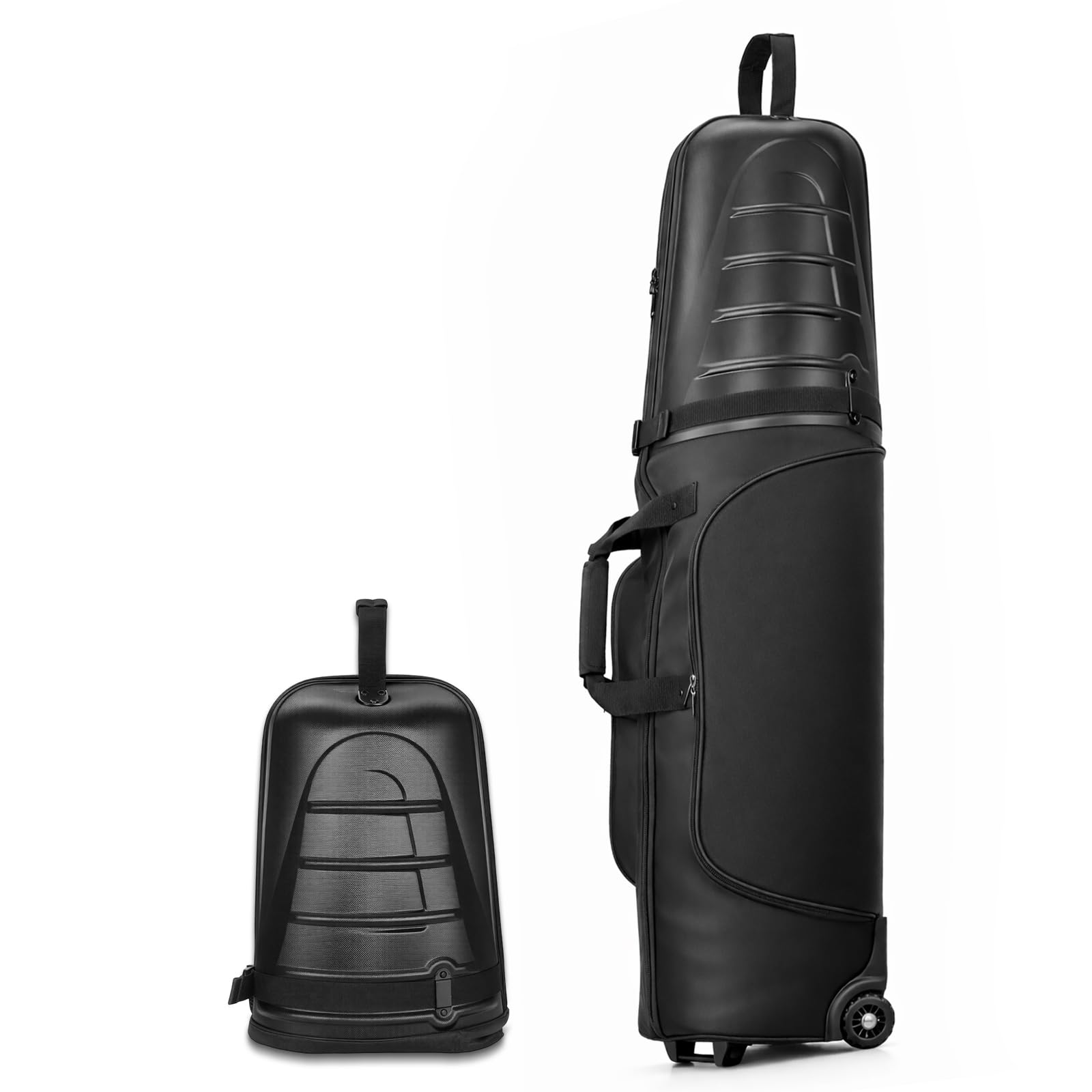 EVERGOODS Golf Travel Bags for Airlines with Reinforced Wheels and Hard Case Top,900D Heavy Duty Oxford Wear-Resistant and Waterproof Golf Travel Case Soft-Sided Golf Club Bag, golf carry bag