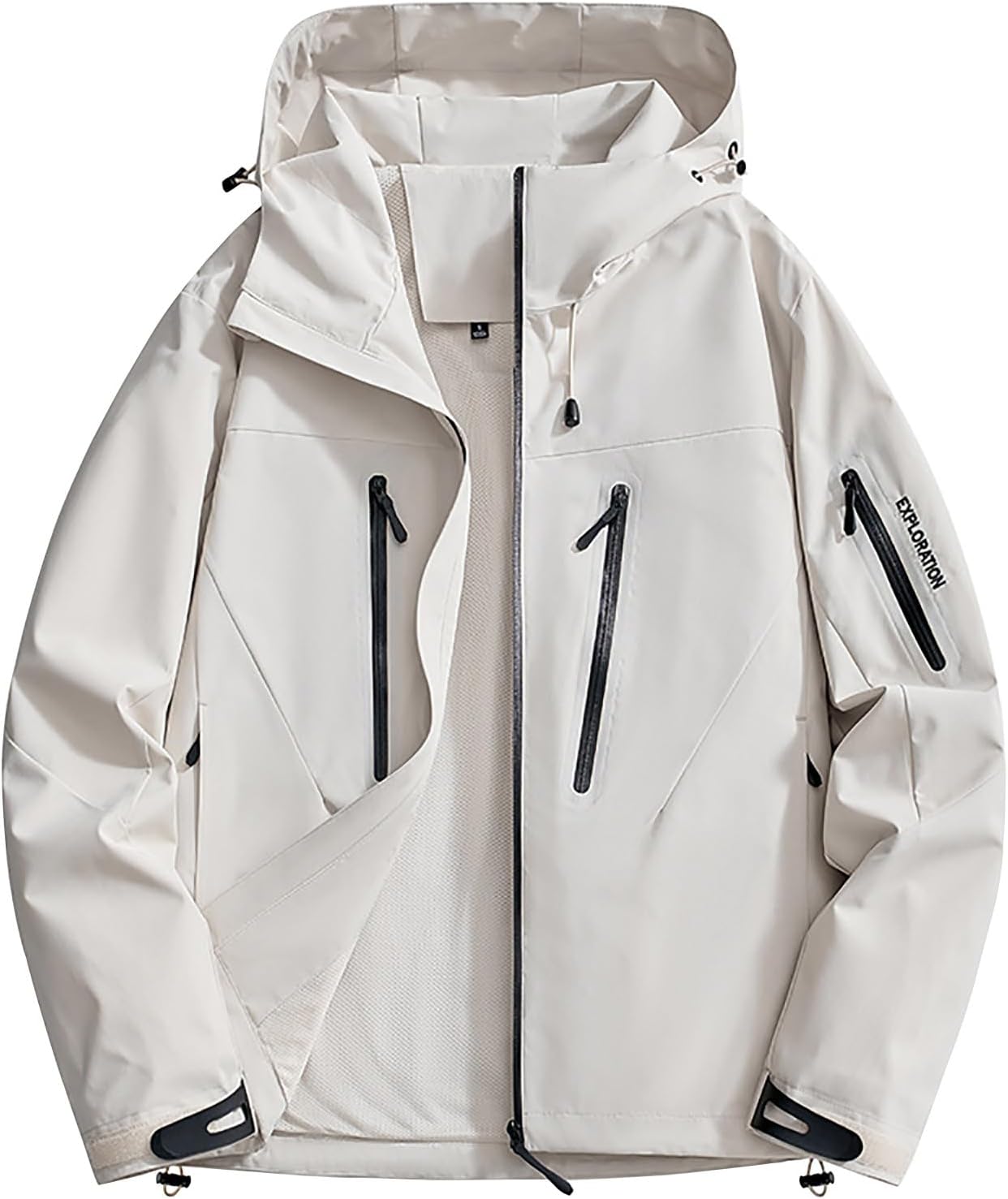 Women Lightweight Hiking Jacket Cargo Waterproof Windproof Fall | Waterproof Jacket Lady，Hiking athletic Outwear, Breathable mesh Outfits, Quick- dry,Camping,Sports,Light Rain ,Snow,Wind.