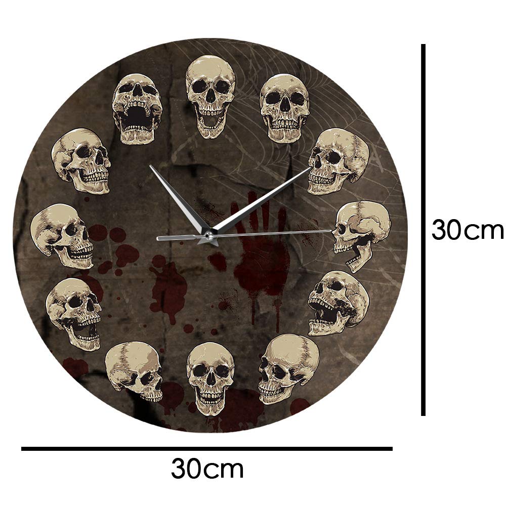 Amazon.com: The Geeky Days Anatomical Skulls Wall Clock Quartz