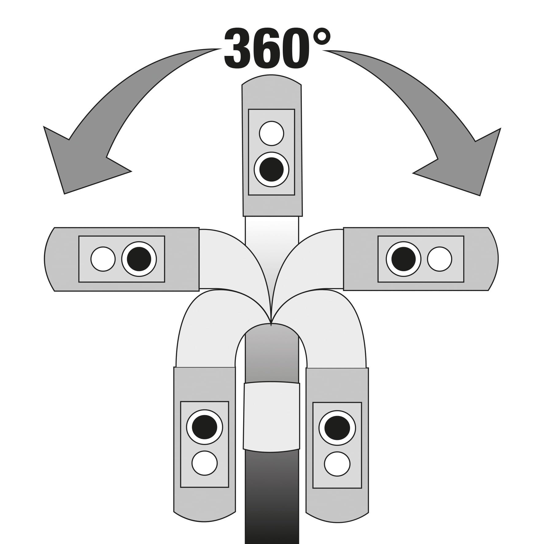 Beta 961N, Vidéoscope électronique HD 5", Sonde flexible à 360° de 1,5 m, IP67, Enregistrement vidéo/photo, Outil de diagnostic professionnel