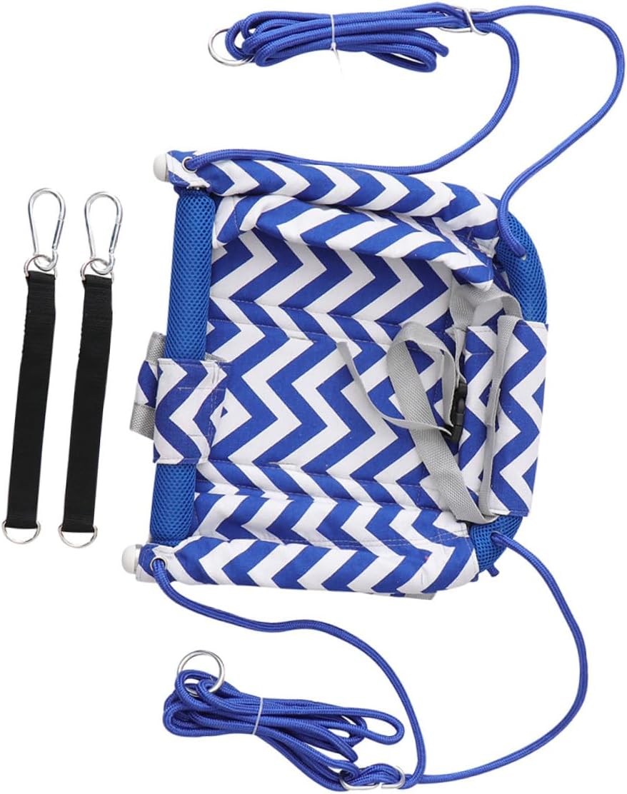 Uonlytech Adjustable Canvas Hanging Swing for Outdoor Playground Swing Seat Metal Frame Sturdy Garden Hanging Chair for Backyard Fun and Healthy Entertainment