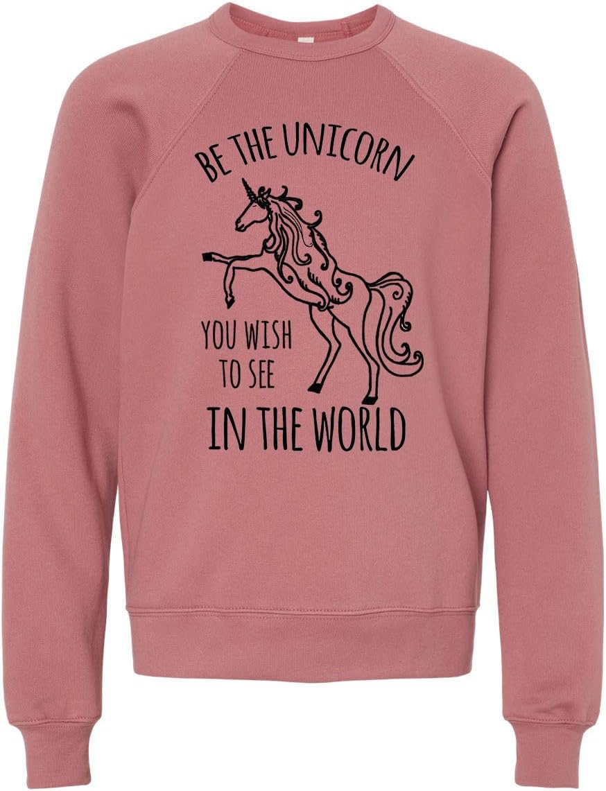 Long Sleeve Unisex Kids' Sweatshirt, Unisex Graphic Sweatshirt, Shirts with Sayings, Heather Gray or Mauve