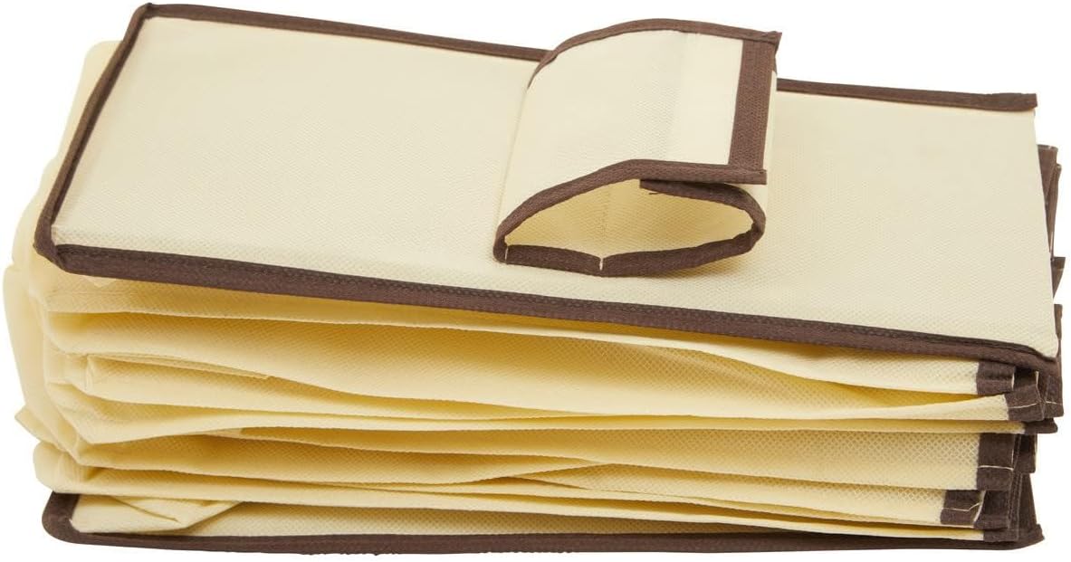 Premier Housewares Ten Section Hanging Shoe Organiser - 1 Piece, Cream,28 x 15 x 120 Centimeters