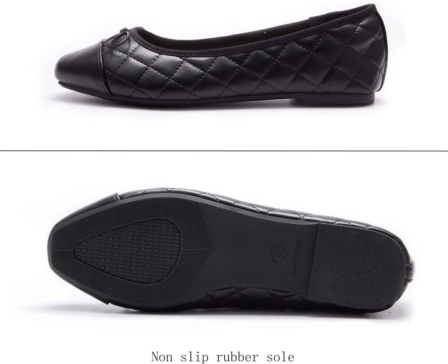 Women's Round Toe Ballet Flats Comfortable Bow Dressy Flats Shoes for Women - Image 5