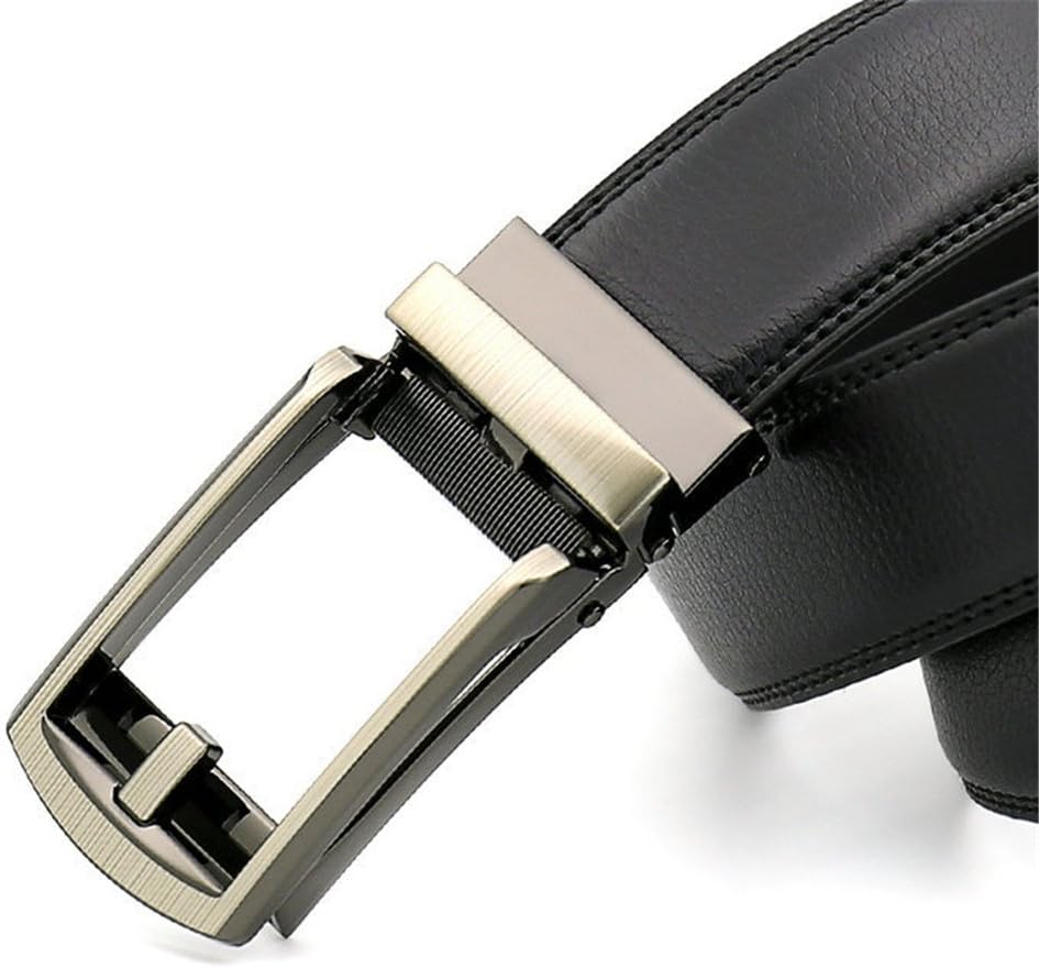 Men's Dress Comfort Genuine Click Belt，Adjustable Perfect Fit Leather Belt 27-46 "
