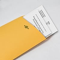 Vista 7 de Sobres de cierre de 6 x 9 pulgadas con sello engomado, sobres de catálogo de papel kraft marrón con cierre para el hogar, oficina, negocios, papel