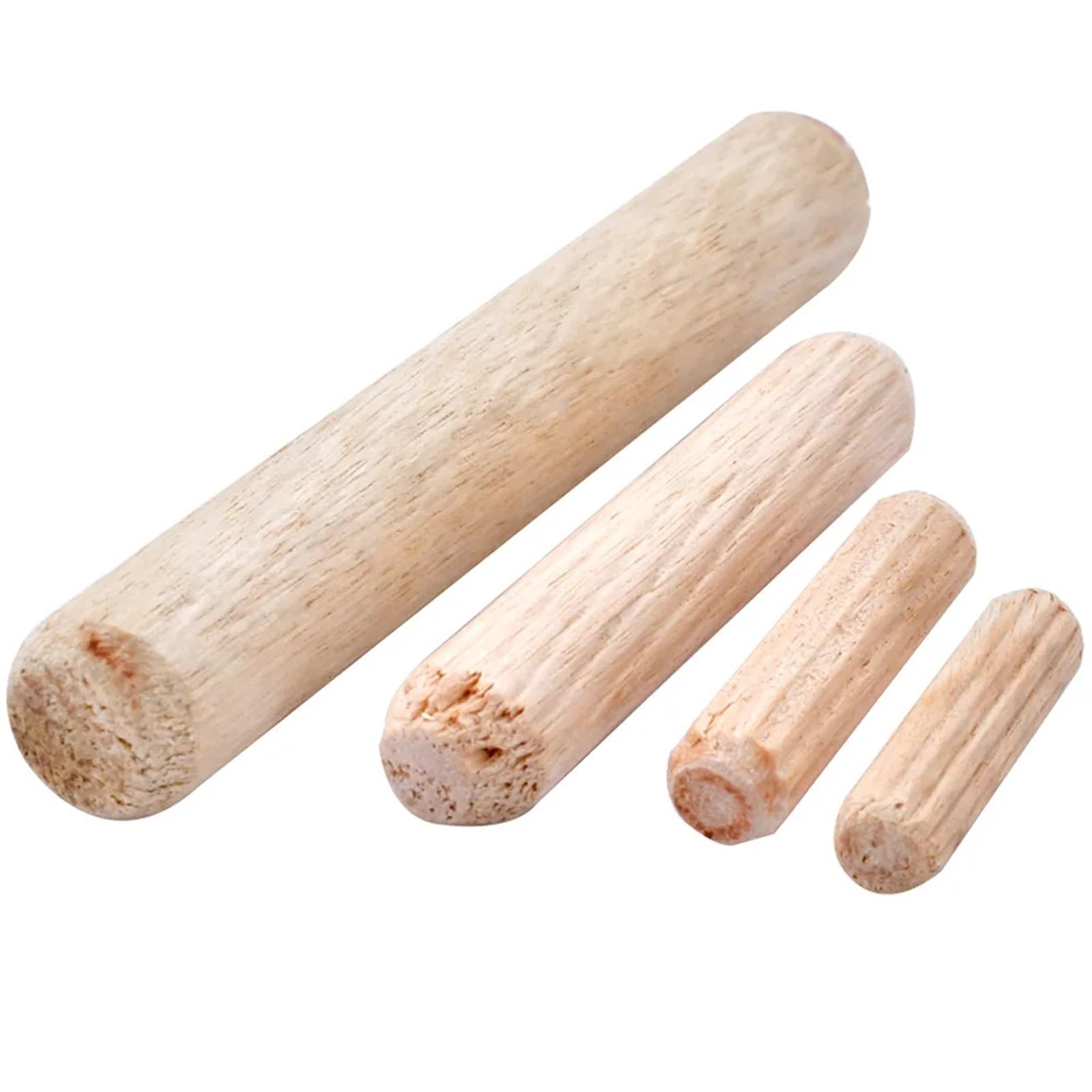 Tacos de madera Pasadores de madera 50 pasadores M12, tapones ranurados de madera dura, tacos de madera, pasadores artesanales surtidos for reparación y fijación de muebles, fabricación artesanal, lon