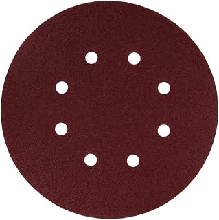 10PCS 80 Grits Hook and Loop Sanding Disc, 7-Inch 8-Hole, Aluminum Oxide Round Flocking Sandpaper for Random Orbit Sander Polishing Accessories