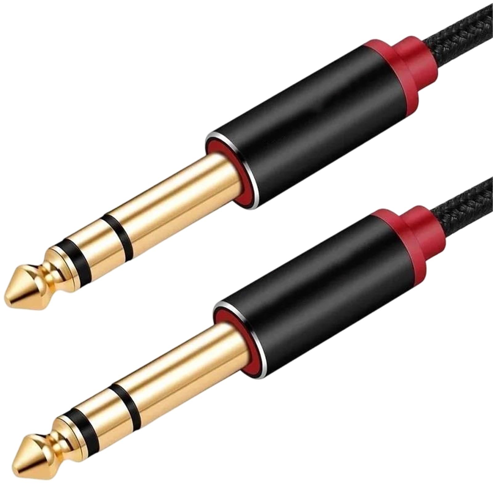 Cable De Audio Para Guitarra Cable De Instrumento 6,35mm 1/4 TRS Estéreo Para Amplificador Bajo Mandolina Guitarra Eléctrica(5m)