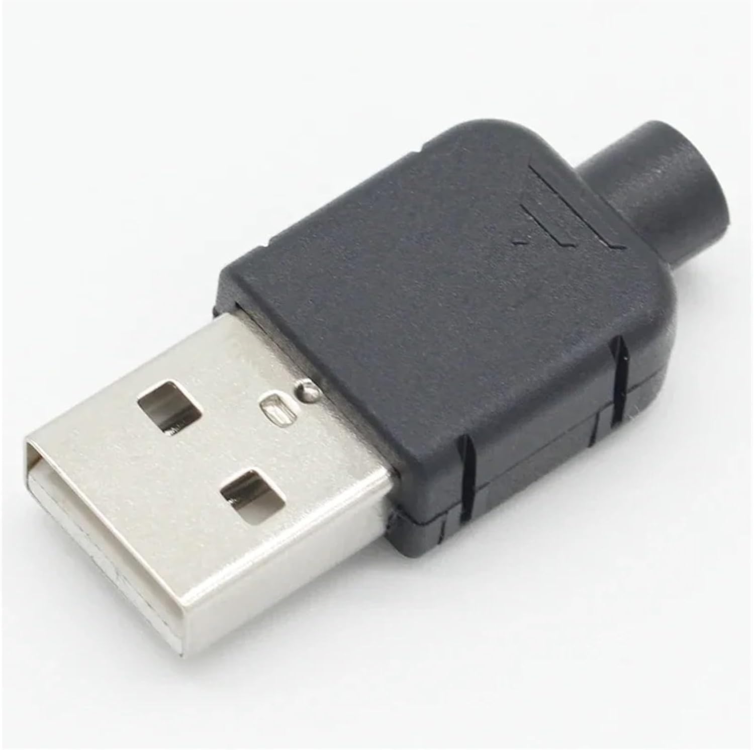 LXLXXAYLS 10セット DIY USB 2.0 コネクタ Aタイプ オス 4ピン アセンブリソケット はんだ付けタイプ ブラ