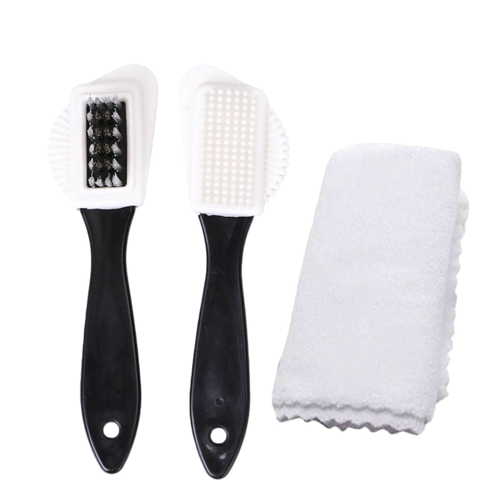 2pcs Nubuck & Suede Brush with towels for Shoes, Remove Dirt & Restore Nap,4-Sided for Complete Preparation & Gentle Cleaning of Footwear, Cleaner For Boots, Trainers, Uggs & More